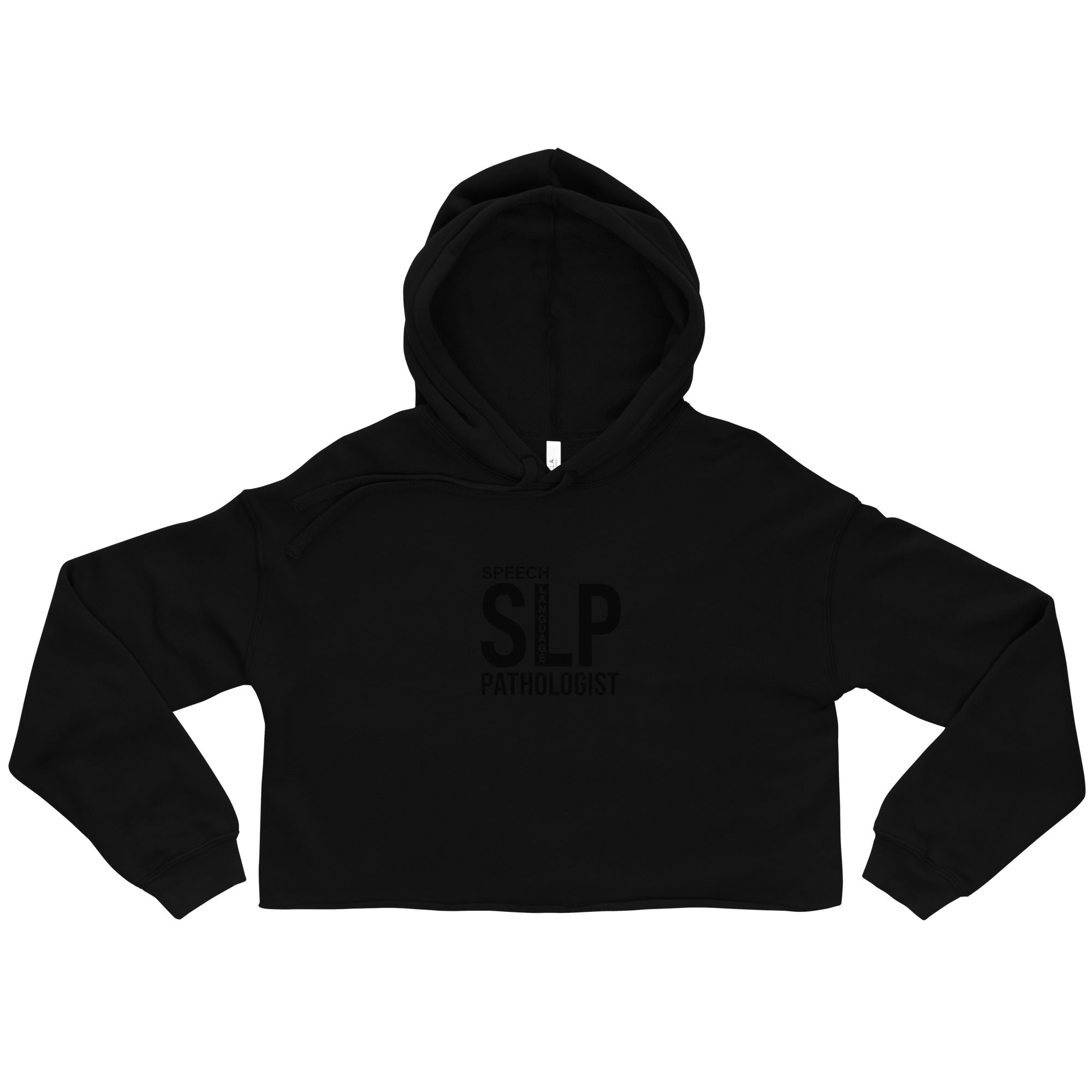 Crop Hoodie with wording on the back
